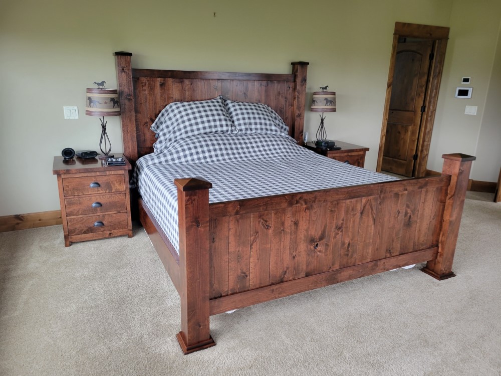 Newel Post King Bed and Night Stands