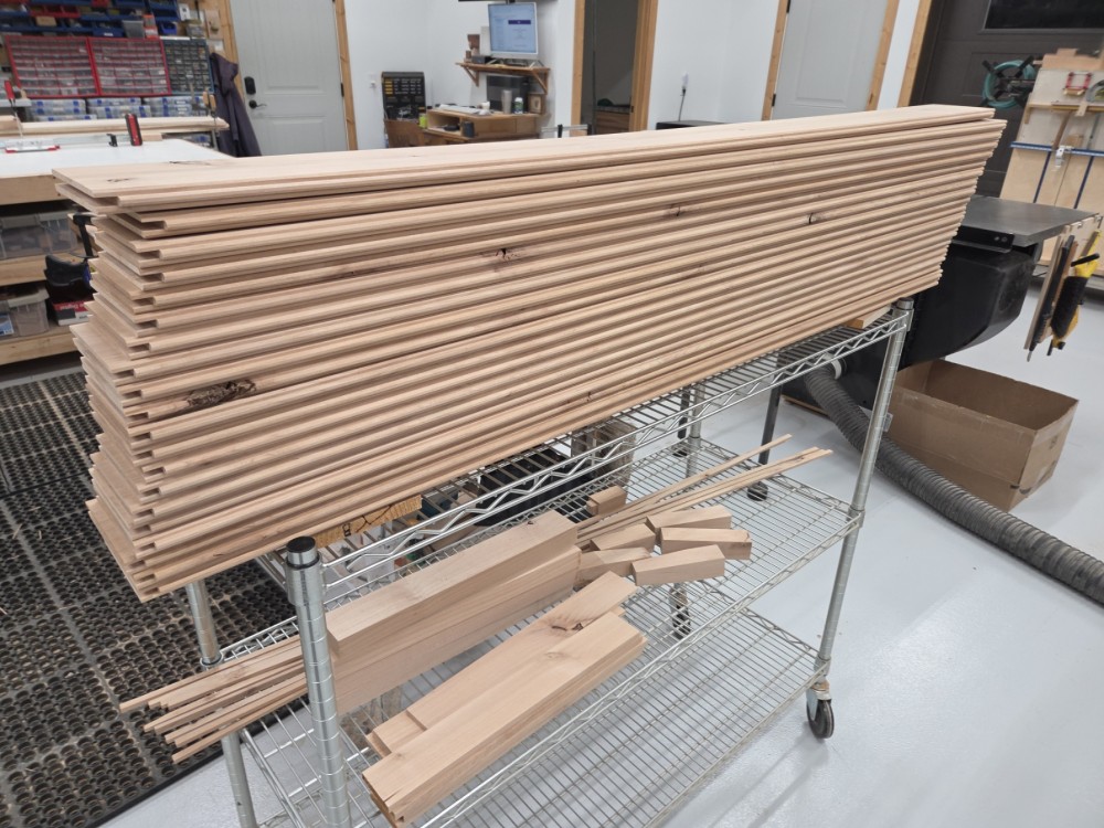 Tongue and Groove Boards for the Sides and Back