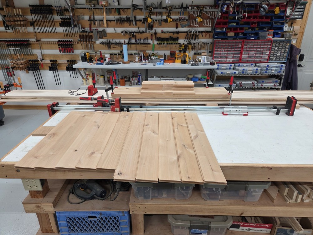 Tongue and Groove Boards for Center Divider and Door