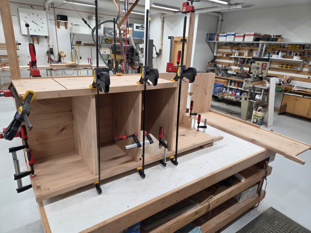 Cabinet Glue up (left side)