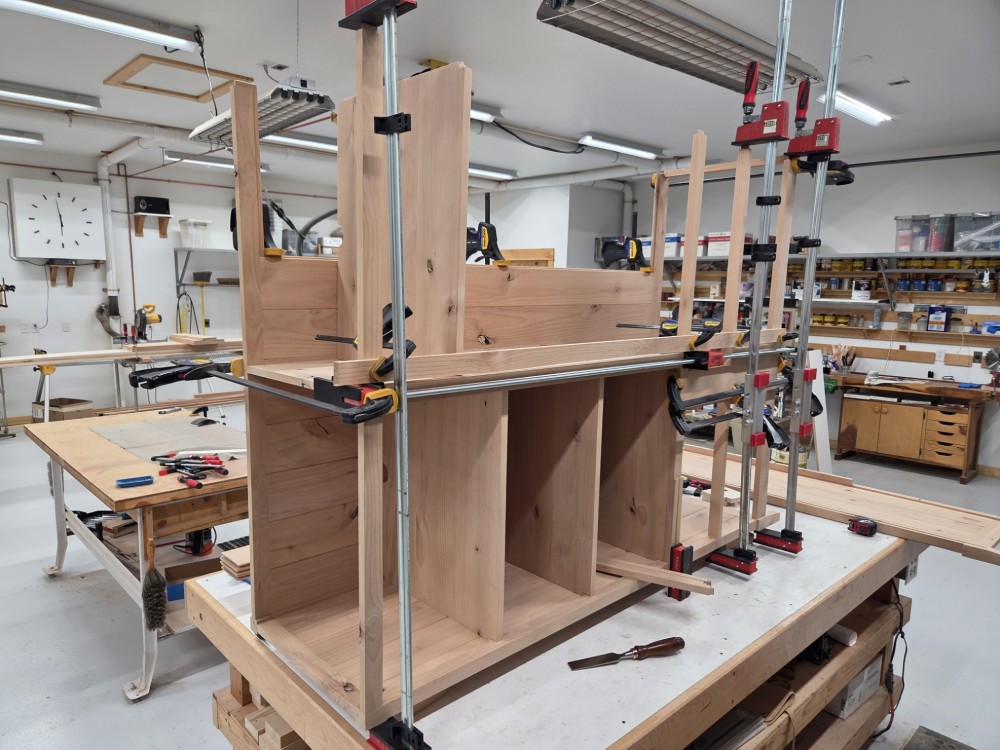 Cabinet Glue up (some of right side)