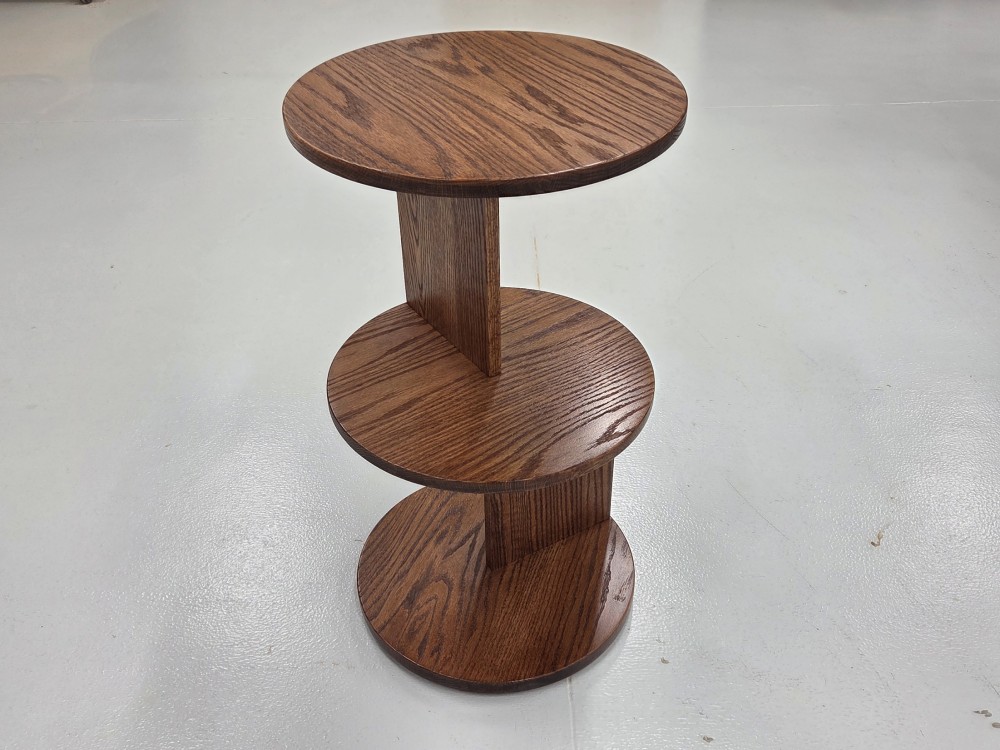Round Two-Level Side Table